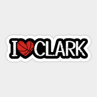 I Love Clark BASKETBALL-10 Sticker